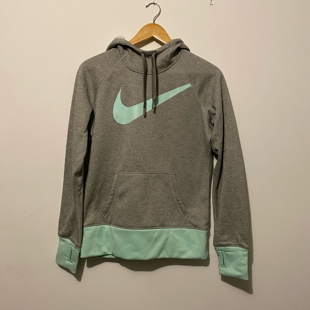 Therma fit Nike hoodie with teal details size s